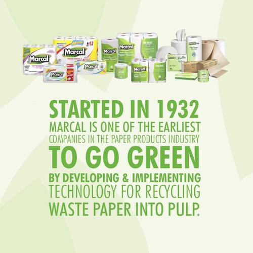 Marcal Paper Towels - U-Size-It 2 Ply Sheets | 140 Sheets Per Roll, 100% Recycled, Green Seal Certified - 12 Rolls