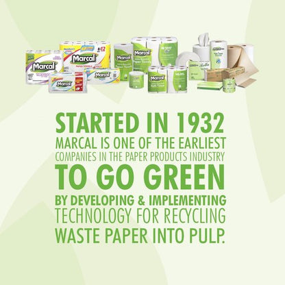 Marcal Paper Towels - U-Size-It 2 Ply Sheets | 140 Sheets Per Roll, 100% Recycled, Green Seal Certified - 12 Rolls