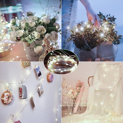 Brightown 24 Pack LED Fairy Lights - Waterproof 7 ft String Lights for Crafts & Weddings | White Silver Wire