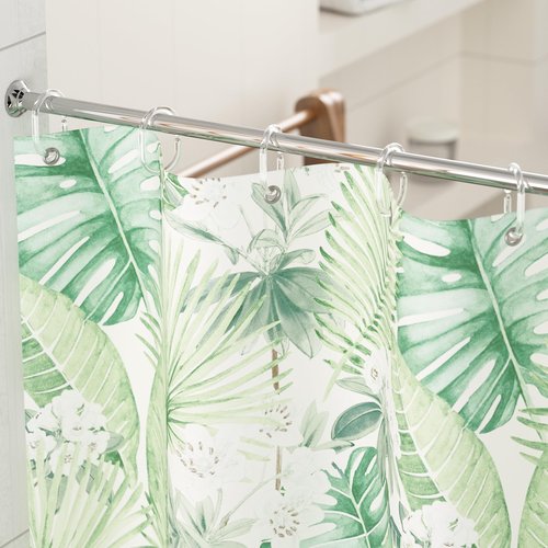 Amazer Plastic Shower Curtain Rings, Shower Curtain Hooks, 24 Pcs C Shaped Shower Hooks for Shower Curtain, Clear Shower Curtain Hooks for Bathroom