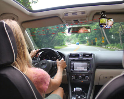 Mluchee Baby Car Mirror - Full Wide Angle Convex 360° Adjustable Rearview Infant Safety Mirror