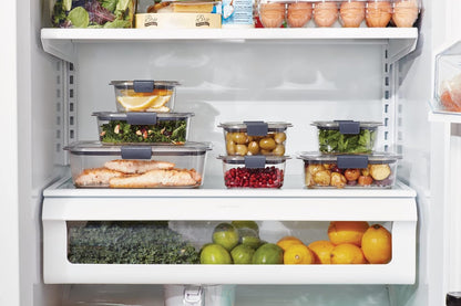 Rubbermaid Brilliance Food Storage Containers - Leak-Proof, Medium 3.2 Cup, 5-Pack, Clear