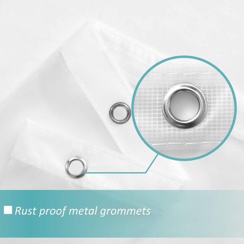 Mrs Awesome Extra Long Shower Curtain Liner with 3 Magnets, Long Frosted PEVA Plastic Shower Curtain for Bathroom Lightweight & Waterproof, 72 x 84, Frost