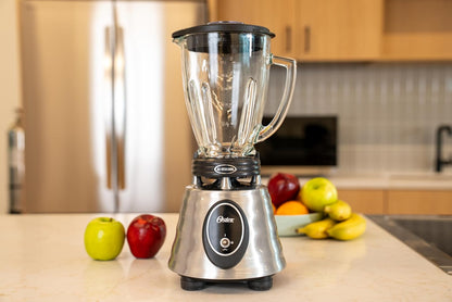 Oster Classic Series Blender - 1000W Power, 6-Cup Glass Jar, Stainless Steel Finish