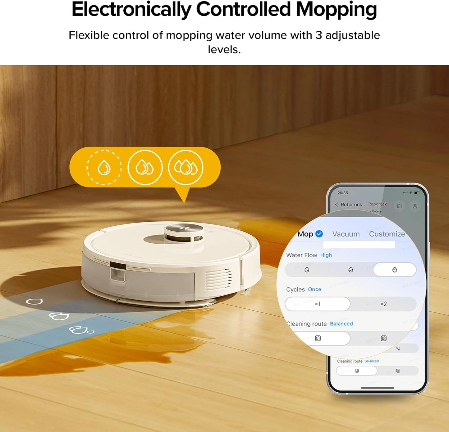 Roborock Q7 M5+ Robot Vacuum & Mop - 10000Pa Suction, Self-Emptying, App Control | White