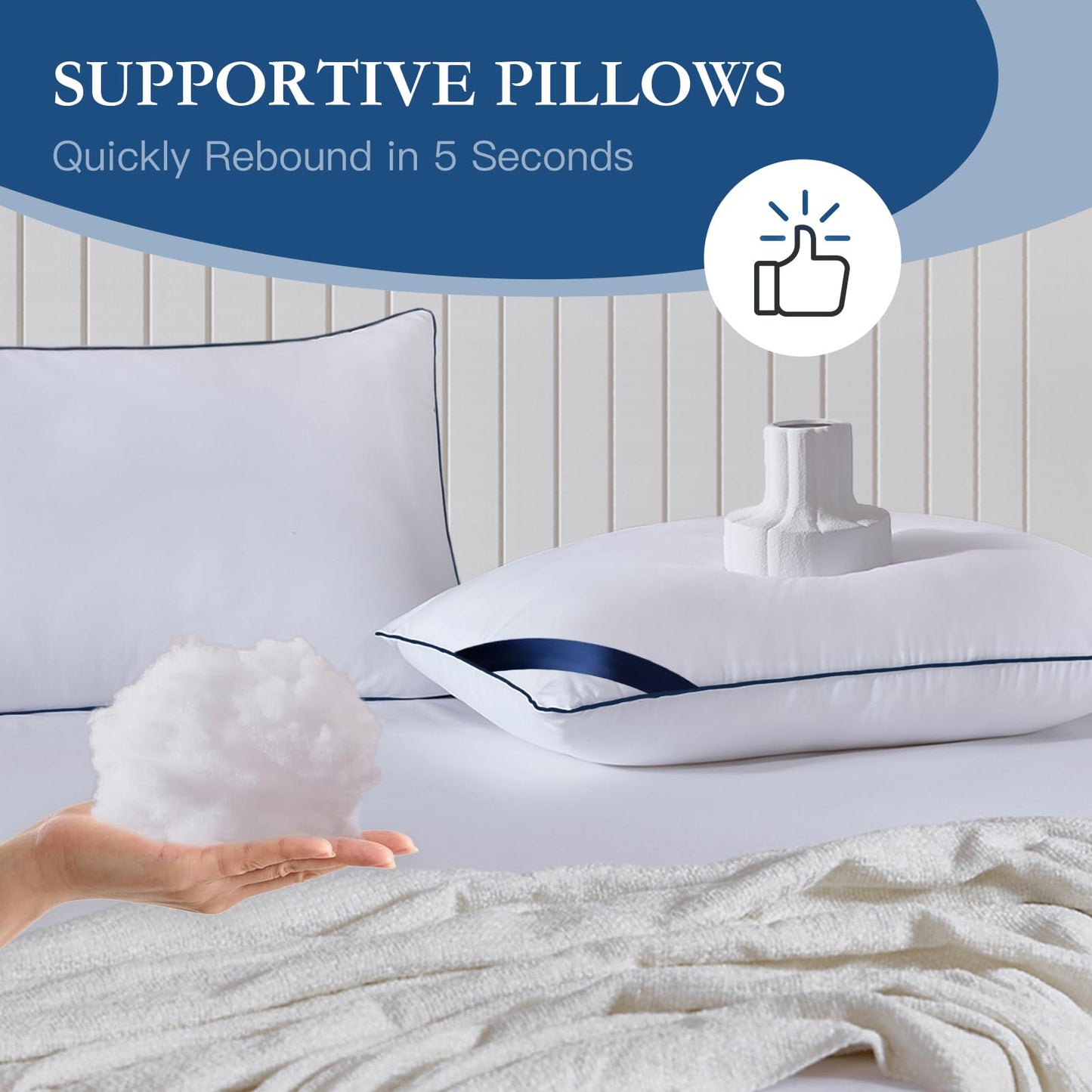 Meoflaw Pillows Standard Size Set of 4,Soft Microfiber Standard Pillows with Hollow Fiber,Hotel Quailty Bed Pillows for Sleeping 4 Pack for Back,Stomach Sleeper