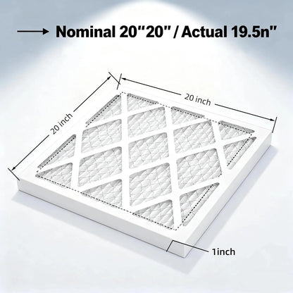 MERV 13 20x20x1 Air Filters by [Brand Name] - 4-Pack Electrostatic Pleated HVAC Filters | Captures Dust, Pollen & Pet Dander