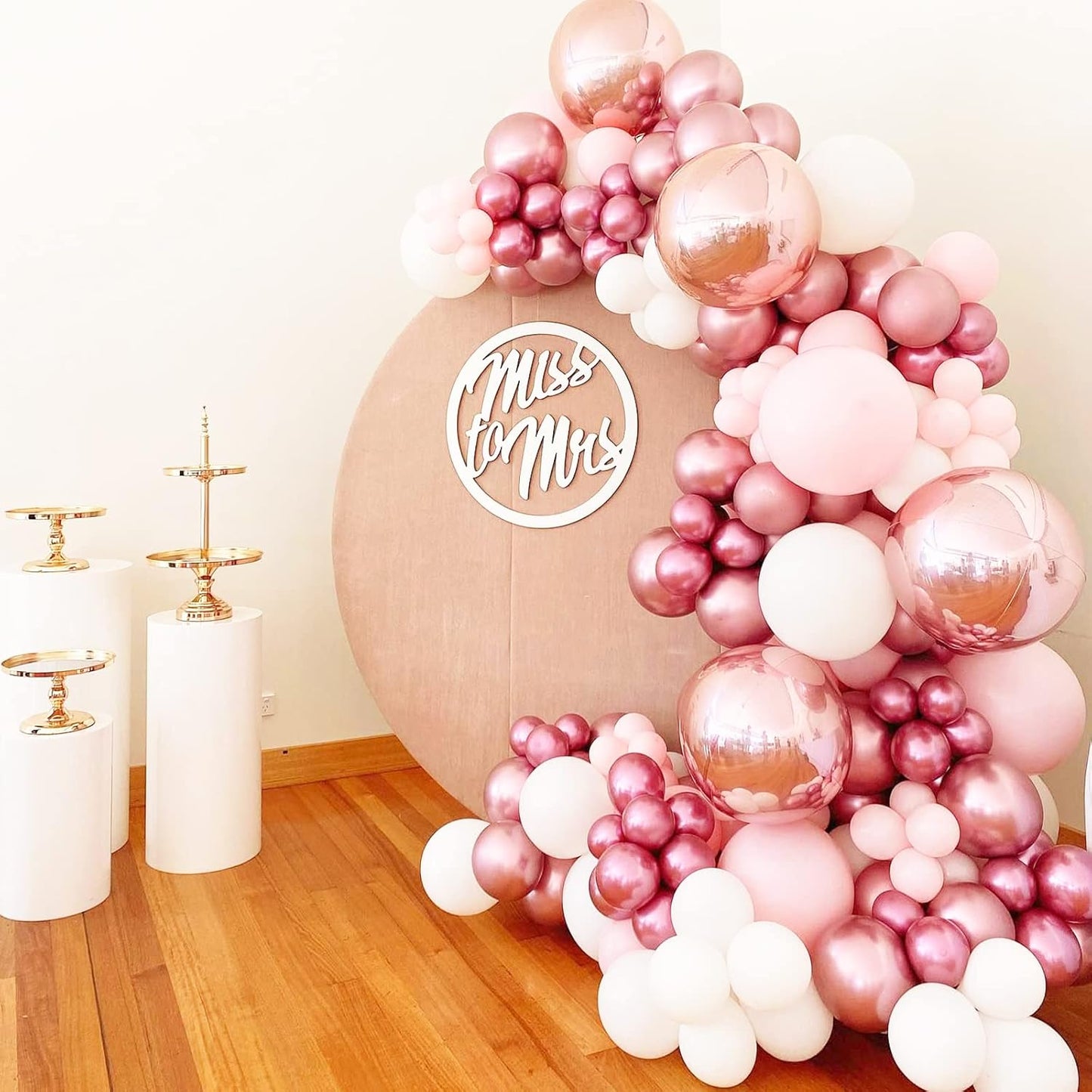 PartyWoo Metallic Pink Balloons - 50 Pcs 5-Inch Dark Pink Balloons for Birthday & Wedding Decor