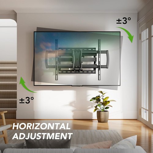 Full Motion TV Wall Mount Bracket - Fits 32-85 Inch TVs | Dual Articulating Arms, Tilt & Swivel, Max VESA 600x400mm