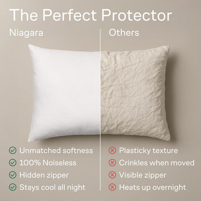 Ultra Soft Pillow Protectors by [Brand Name] | King Size Zippered Covers - Set of 4 - 100% Stain & Dust Protection