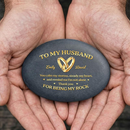 Thank You For Being My Rock Personalized Decorative Stone