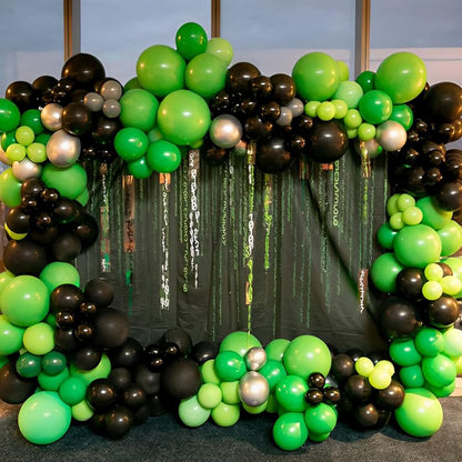 Voircoloria 12-Inch Green Latex Balloons - 110pcs for Graduation, Wedding, Birthday & More