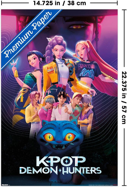 Netflix KPop Demon Hunters 2025 - Premium Unframed Wall Poster | 22.4L x 14.7W