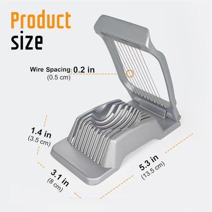 Skiennix Egg Slicer - Heavy-Duty Stainless Steel Cutter | Dishwasher Safe for Eggs, Salads & More