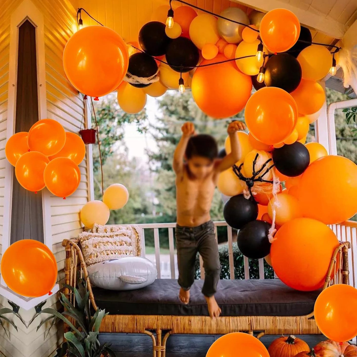 Orange Latex Balloons by [Brand Name] - 110pcs 12-Inch for Birthday Parties & Baby Showers