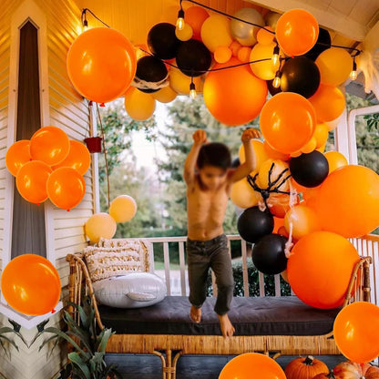 Orange Latex Balloons by [Brand Name] - 110pcs 12-Inch for Birthday Parties & Baby Showers