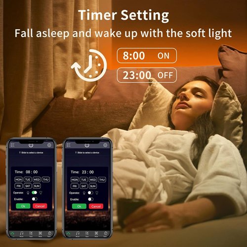 KSIPZE 100ft RGB LED Strip Lights - Music Sync & Smart App Control for Bedroom Décor