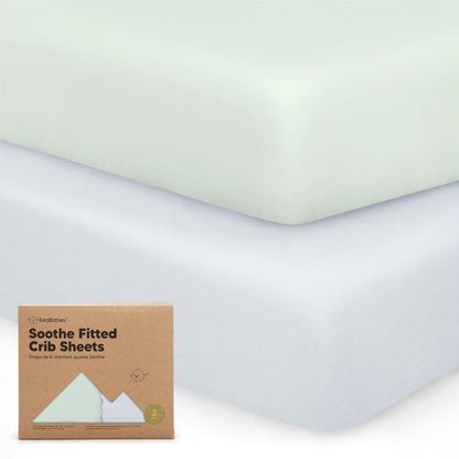 KeaBabies Organic Crib Sheets - 2-Pack Fitted Jersey Cotton for Baby Bed | Soft, Breathable & Cute Prints (Cove)
