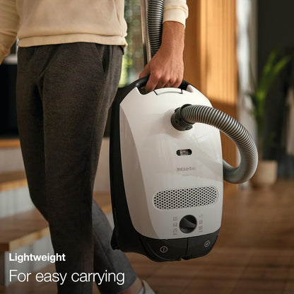 Miele Classic C1 Turbo Team Bagged Canister Vacuum - Portable Tech Blue for Efficient Cleaning