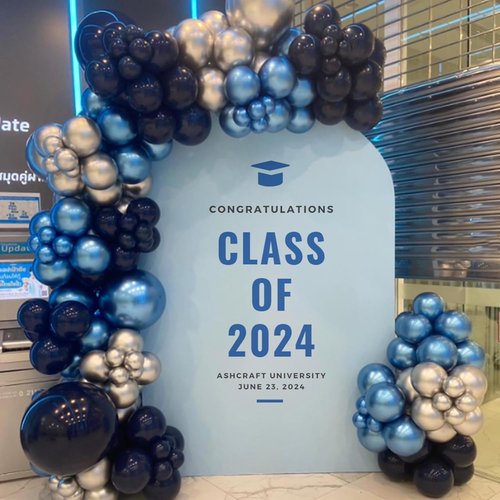 Awenztech Metallic Blue Balloons - 12 Inch Chrome Latex Balloons | 50 Pack for Parties & Celebrations