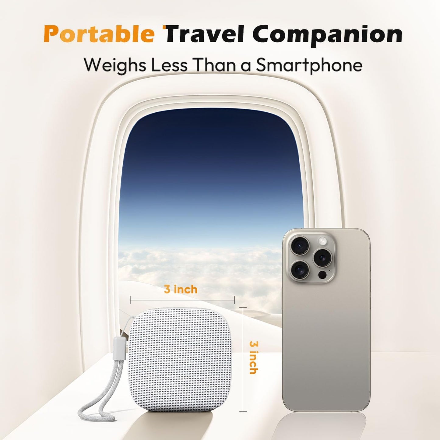 Skiennix Portable Sound Machine - 52-Hour White Noise Device with 21 Non-Looping Sounds | Ideal for Travel & Sleep
