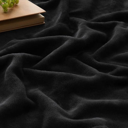 BEDELITE Fleece Blanket - Luxurious Plush Cozy Black Throw | Queen Size 90x90 Inches, Super Soft & Warm