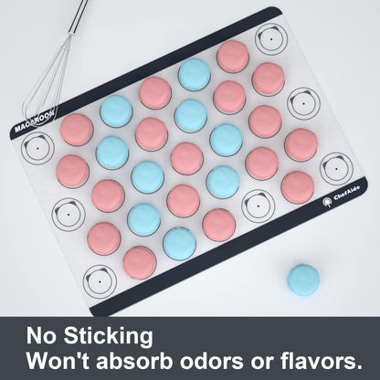 Skiennix Non-Stick Silicone Baking Mats - Premium Reusable & Heat Resistant 500ºF | Half Sheet Size (16.5" x 11.6")