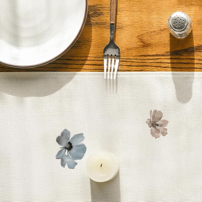 Artoid Mode Brown Poppy Floral Table Runner - 13 x 120 Inch, Brown+13" x 120"