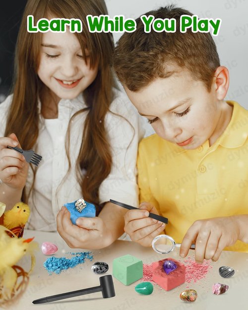 Gemstone Dig Kit Advent Calendar 2025 - Discover 24 Real Gemstones, Rocks & Crystals | Perfect Gift for Kids