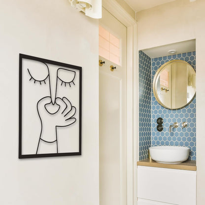 Xedatric Bathroom Wall Art - Funny Metal Decor for Restroom | Rust-Resistant, 13.8x10.2 Inch