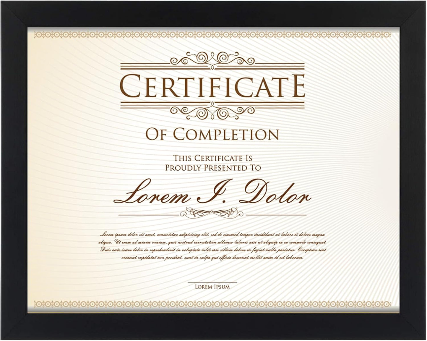 RUN HELIX 8.5x11 Picture Frame - Elegant Document & Diploma Display for Wall or Tabletop - Black