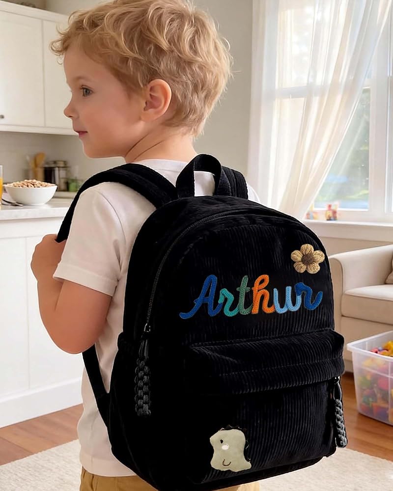 Personalized Toddler Backpack with Name - Pink Custom Backpack for Kids
