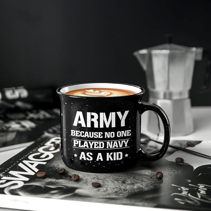 Army Gifts for Men 15 Oz Coffee Mug - This Variation: Black