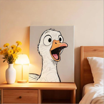 Heamubo Funny Duck Bathroom Wall Art - Unique Rustic Canvas Prints | 8"x10" Ready to Hang Decor
