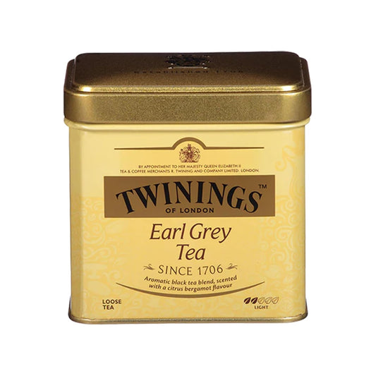 Twinings Earl Grey Loose Tea - Smooth & Flavorful Black Tea Leaves, 7.05 Ounce Tin