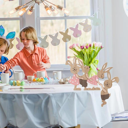 Party Wreath Rabbit Decoration - Charming Easter Rabbit Ornament for Home Decor | Perfect for Parties & Gatherings