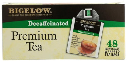Bigelow Decaffeinated Black Tea - Premium 48 Count Individually Wrapped Tea Bags | Smooth Flavor