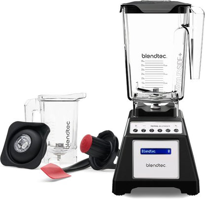 Blendtec Total Classic Original Blender - 90 oz WildSide+ Jar & 24 oz Twister Jar - Black