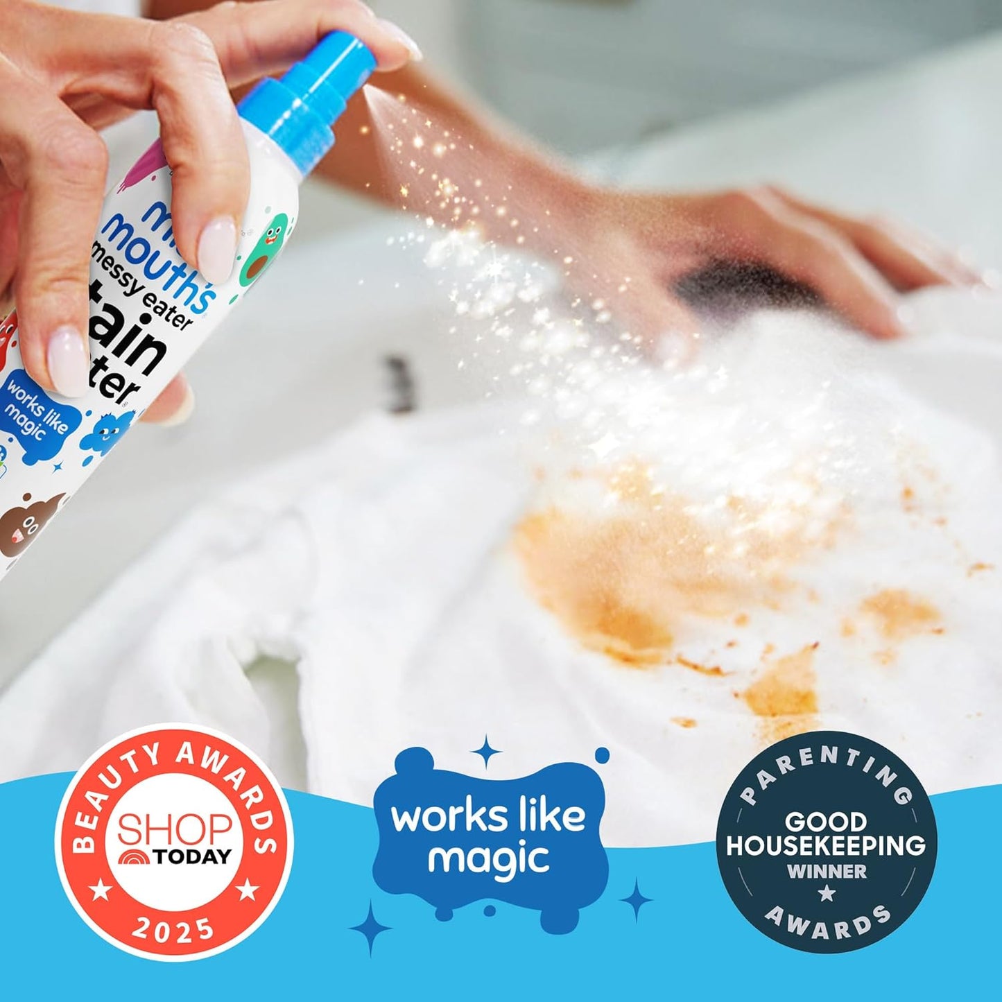 Miss Mouth's Messy Eater Stain Treater Spray - 4oz Stain Remover for Newborns & Babies | Effortlessly Removes Food, Grease & Coffee Stains