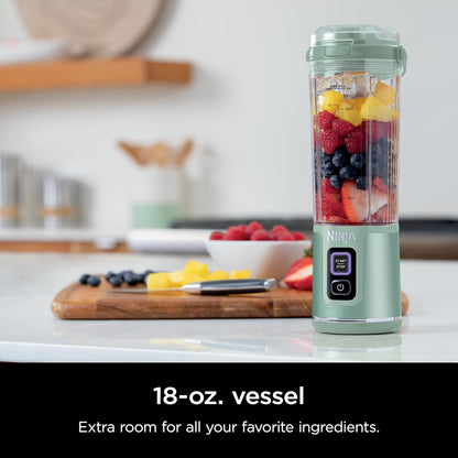 Ninja Blast Portable Blender - Cordless 18oz Personal Blender for Shakes & Smoothies | BPA Free, USB-C Rechargeable, Tinted Mint