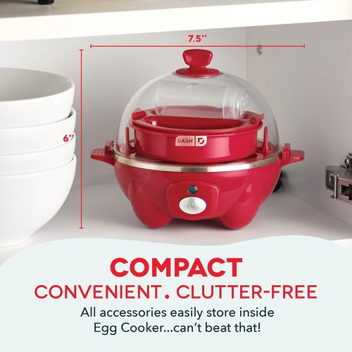 DASH Rapid Egg Cooker - 7 Egg Capacity Electric Cooker for Hard Boiled, Poached, Scrambled Eggs & Omelets