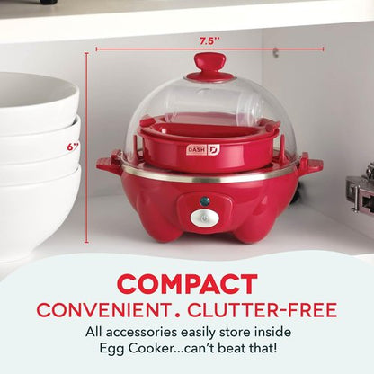 DASH Rapid Egg Cooker - 7 Egg Capacity Electric Cooker for Hard Boiled, Poached, Scrambled Eggs & Omelets