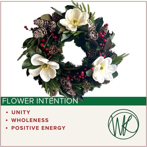 Happy Holiday | Handcrafted Artificial Floral Wreath - Year-Round Decorative Accent for Indoor & Outdoor Use