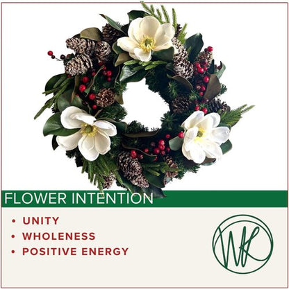 Happy Holiday | Handcrafted Artificial Floral Wreath - Year-Round Decorative Accent for Indoor & Outdoor Use