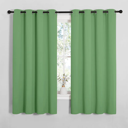 NICETOWN Blackout Curtains - Forest Green Thermal Insulated Drapes | 68" Length, 2 Panels, 55" Wide