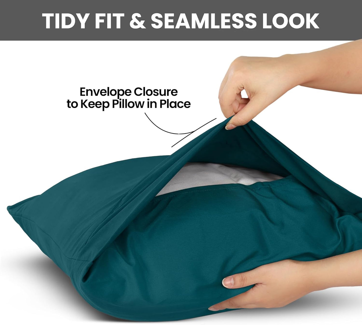 Utopia Bedding Queen Pillow Cases - Soft Brushed Microfiber - 2 Pack, Teal | Fade Resistant 20 x 30 Inches