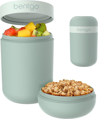 Bentgo Snack Cup - Portable Leak-Proof Snack Container with Dual-Sealing Lid | Dishwasher Safe (Mint Green)