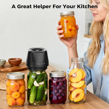 Skiennix Electric Mason Jar Vacuum Sealer - 3-in-1 Automatic Kit for Canning | Portable & Versatile
