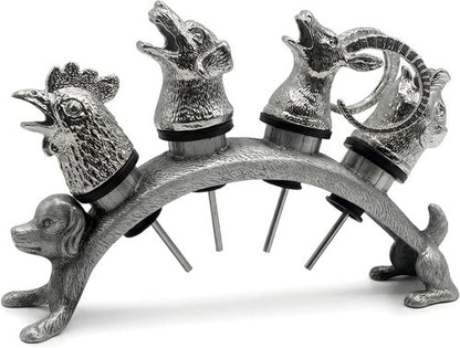Animal Wine Pourer and Wine Bottle Stopper Holde Display Unique Wine Accessories