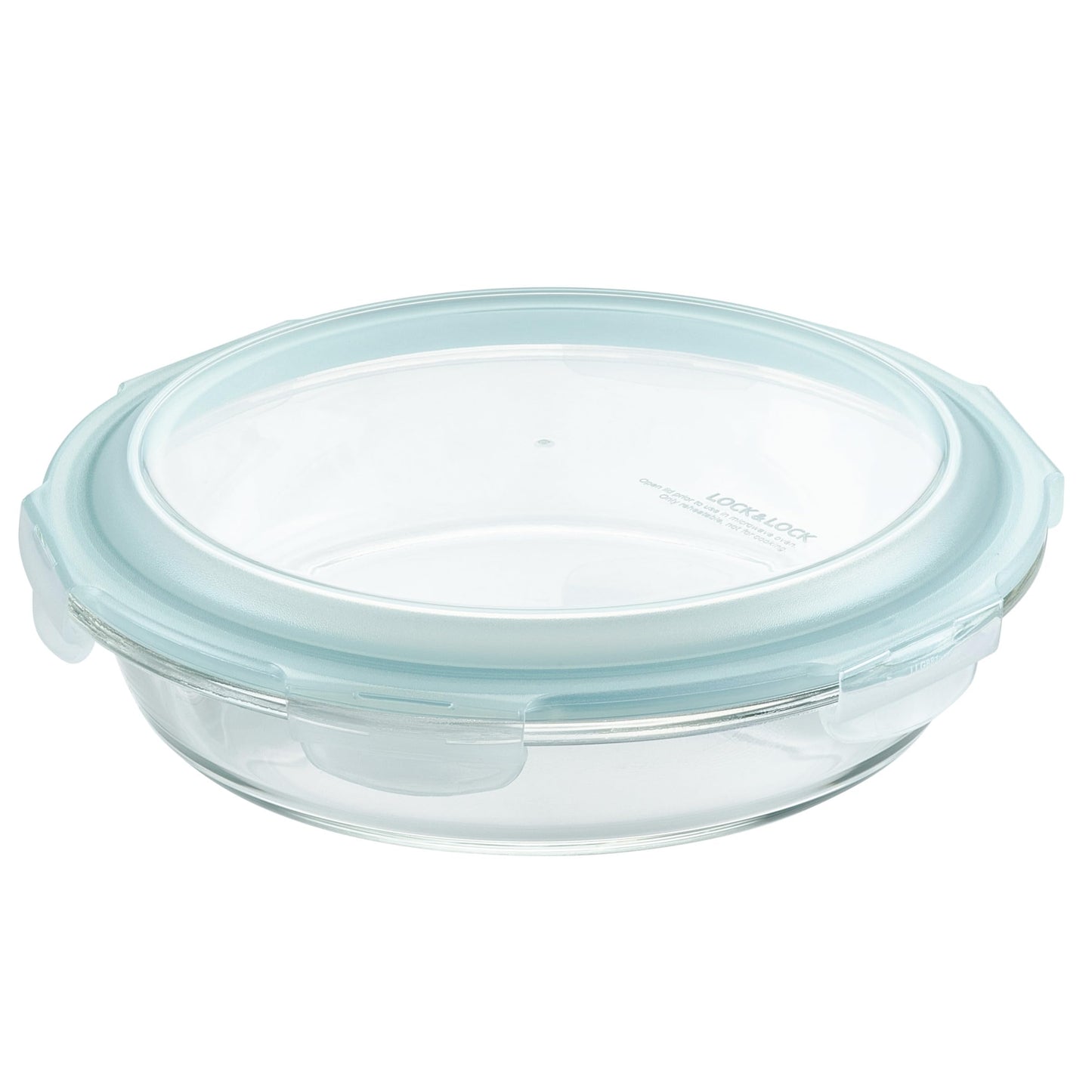 LocknLock Purely Better Glass Round Pie Baking Dish/Food Storage Container with Lid, 9.5 Inch, Clear